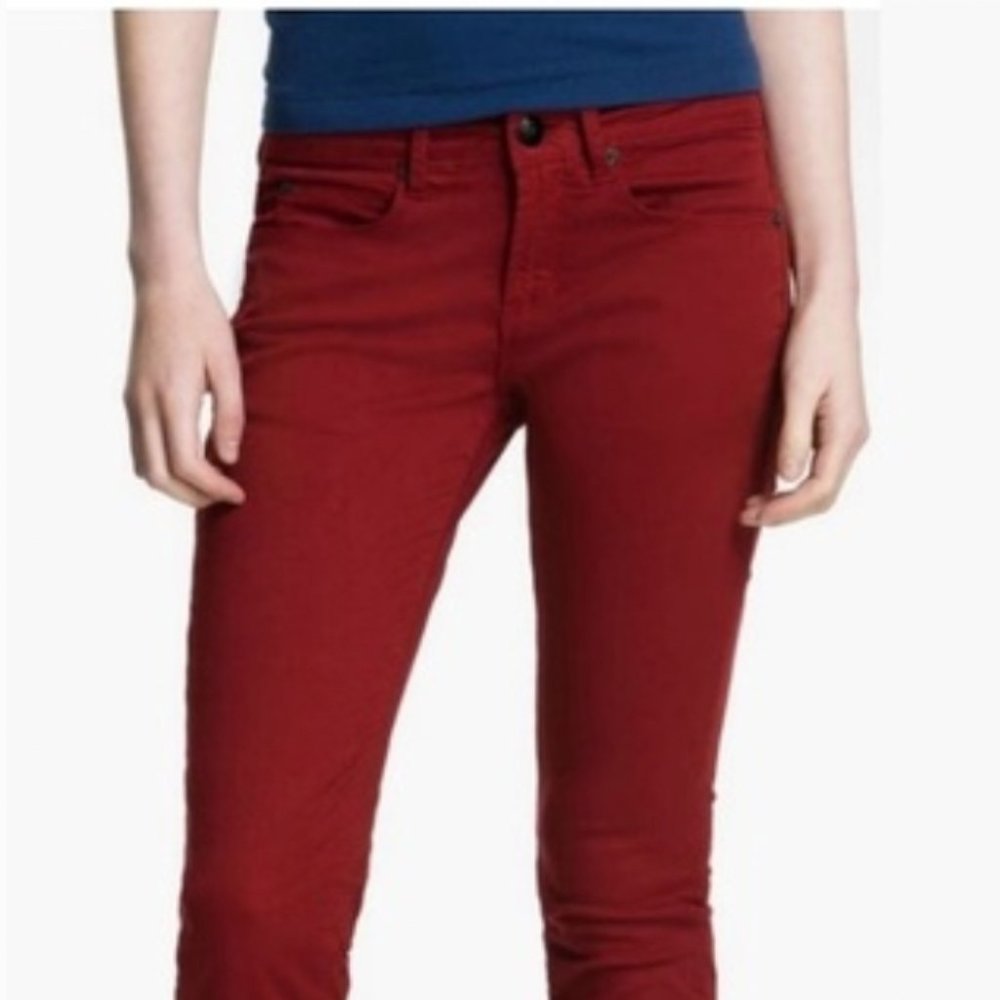 Articles of Society Maroon Skinny Jeans Frayed Hem